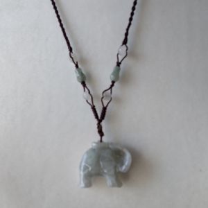 Handmade Jade Elephant Necklace